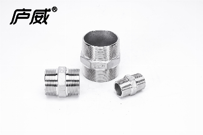 Stainless Steel Pipe Fitting 304 1" Threaded Hexagon Nipple