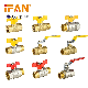  Ifan High Pressure Brass Gas Valve Butterfly Long Handle 1/2