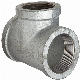 Gi Galvanised Plain Malleable Iron Pipe Fitting Tee Equal for DIY Furniture