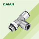 China Supplier Zhejiang Brass G Thread Tee Push in Connector Copper Brass Push on Fitting