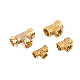 Pipe Fittings 1/2" Male Female Brass Machining Components Equal Tee