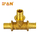 Ifan Pex Brass Fitting Brass Color Reducing Tee manufacturer