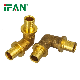 Ifan Factory Pex Compression Brass Elbow Pex Sliding Brass Plumbing Fittings