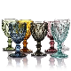 Crystal Color Embossed Wine Glass Goblet Retro Wine Glass Wine Glass Retro Wine Glass Goblet