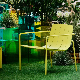 Nordic Design Patio Furniture Yellow Aluminum Indoor Outdoor Chair with Armrest manufacturer