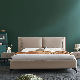 Modern Double Leather Sofa Bed Indoor Simple Wooden Bedroom Furniture manufacturer