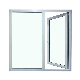 High Quality UPVC PVC Windows for Villa Plastic Steel Window
