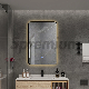 ETL CE Big Aluminum Framed Touch Light Anti Fog Rectangule Bathroom Back Lit LED Vanity Wall Panel Mirror with Lights