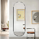  Oval Full Length Mirror Beauty Salon Mirror Black Frame Body/Dressing/Living Room