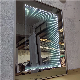 Wall Bathroom Mirror Custom Decoration Endless Tunnel 3D LED Light Infinity Mirror