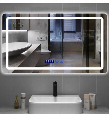 Modern LED Mirror Light Bathroom Defogger Waterproof Touch Screen Bathroom Mirror