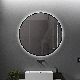 Custom High End Round Wall Mirror Silver Modern Bath LED Smart Bathroom Vanity Mirror with Light