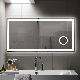 Modern Style Rectangular Wall Mounted Magnifying Miroir Bathroom Customized LED Illuminated Touch Switch Smart Mirror