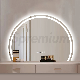 Spremium Half Circle Decorative Wall LED Bathroom Moon Mirrors with Backlights in Modern Home Semicircle Half Round Mirror manufacturer
