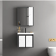 Eco Wall Mounted HD Mirrored Cabinets Durable Grey and White Bathroom Vanity manufacturer