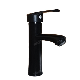  Single Handle Deck Mounted Water Saving Black Color Bathroom Sink Faucet for Hotel Home