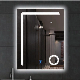 Silver Modern Cosmetic Mirror Wall Mounted Lighted LED Bathroom Illuminated Home Mirror