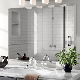 Home Classic Frameless Basic Bathroom Living Room Plain Wall Decor Beveled Edge Mirror for Luxury Bath Supplies manufacturer