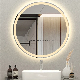 Round Smart Frameless Bathroom Mirror Bath Vanity Mirror with LED Light/ Touch Switch /Defogger 220V/110V CE Makeup Mirror with Demister