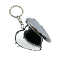  Heart Shape Mirror Keychain Promotion Key Chain Metal Keychain Mirror