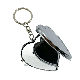 Heart Shape Mirror Keychain Promotion Key Chain Metal Keychain Mirror