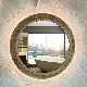 European and American Style Pastoral Handmade Round Wood LED Mirror Light manufacturer