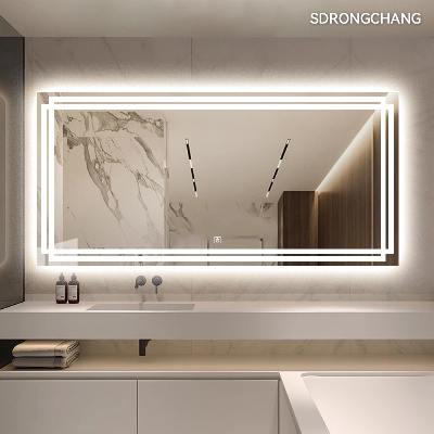 Customized Defogger Wall Decor Makeup Mirror with LED Light