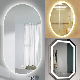  Oval Shape Waterproof 3 Colors Lighted Bathroom Mirror Energy Saving Lamp Wall Mirror Makeup LED Mirror