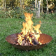 Rusty Corten Steel Round Shape Garden Decoration Heating Metal Fire Pit manufacturer