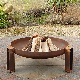 Assembly 2mm Thickness Round Metal Firewood Simple Fire Pit