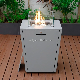  Garden Patio Square Fire Pit Gas Propane Fire Table Outdoor Firepit Table with Glass Wind Guard