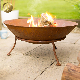 Very Cheaper Garden Rusty Metal Round Custom Dimensions Wood Barbecue Fire Pit