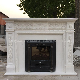 Beige Marble Fireplace Surrounds, Electric Fireplace, Outdoor Marble Fireplace manufacturer