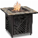 Outdoor Gas Firepit Table Rusted Fire Pit Gas Fireplaces for Garden Patio Deck manufacturer