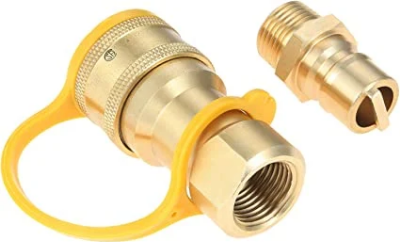Male Insert Plug 1/2" RV Gas Propane Quick Connect Tank Adapter for Propane Cylinder Heater, Wood Stove, Fireplace, Heater/Solid Brass Disconnect Connector