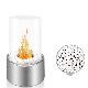 Bio Ethanol Fireplace Alcohol Smokeless Stove Decorative Solo Stainless Steel Fire Pit with Glasses Cover Smokeless Smores Freestanding Tabletop Fireplace manufacturer