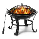 Multi-Purpose BBQ Stove Fire Pit, Circular Iron Art Barbecue Grill with Spray Paint, Vintage Heating Stove manufacturer