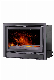  Black Modern Indoor Wall Insert Wood Burning Stove Room Heater Fireplace for Home Use in Winter