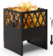 28 Large Square Wood Stove with a Carved Diamond Shaped Design manufacturer