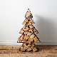 Firewood Rack Christmas Tree Type Wood Storage