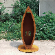 Garden Ornament Corten Steel Wood Storage Firewood Rack manufacturer