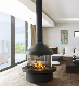 Indoor Balck Color Real Wood Charcoal Fuel Hanging Fireplace