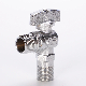  OEM Chrome Plated Zinc Alloy Handle Angle Valves with Rossette