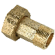  Brass Watermeter Fittings Brass Nut Connection with Oring and Rubber Sealing