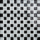 23X23 Black and White Checkerboard Wall Glass Mosaic (G423010) manufacturer