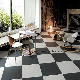  Building Material Pure Black Pure White Rustic Floor Tile (600X600mm)