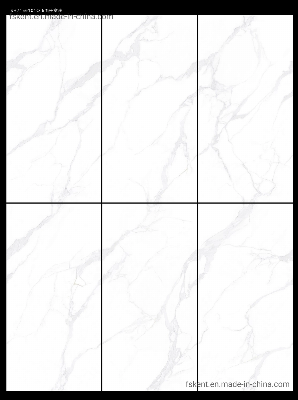750*1500mm Matt Full Body Marble Tiles Glazed Floor Tiles Carrara White