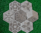  Garden Decoration Healthy Candy Glazed Hexagon Tile (200*230mm)