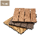  Wood Plastic Composite Grid Wood Flooring WPC Interlocking Deck Tile Outdoor Eco-Friendly DIY Tiles Deep Embossed Composite Tile