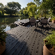 3D Embossing Outdoor Decking Hollow WPC Floor Garden Park Villa